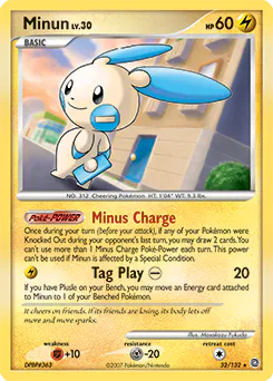 pokemon minun card Fixed  EX Trainer Kit Minun 6/12 Cards  CollexyLux  Pokmon Hit Points50 HP Form Minun | EX Dragon |