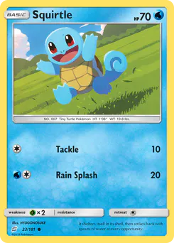 pokemon squirtle card 048 Cosmos Holo Raw prevent all damage done to this Pokemon by attacks All Squirtle Cards - Pokemon